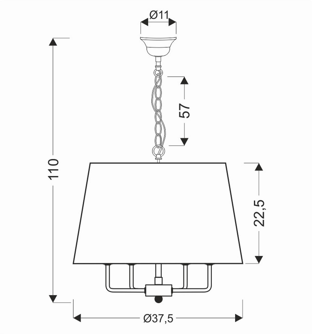 Viseća Svjetiljka Pasteri - zlatne boje/crna, Konvencionalno, metal (37,5/37,5/110cm)