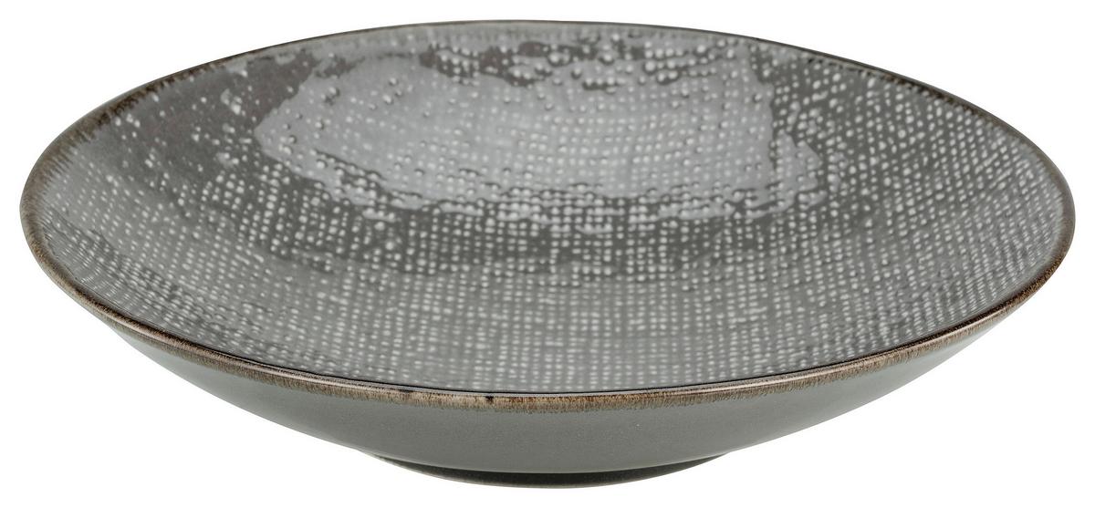 Mélytányér Canvas - antracit, kerámia (22/22/5cm) - Premium Living