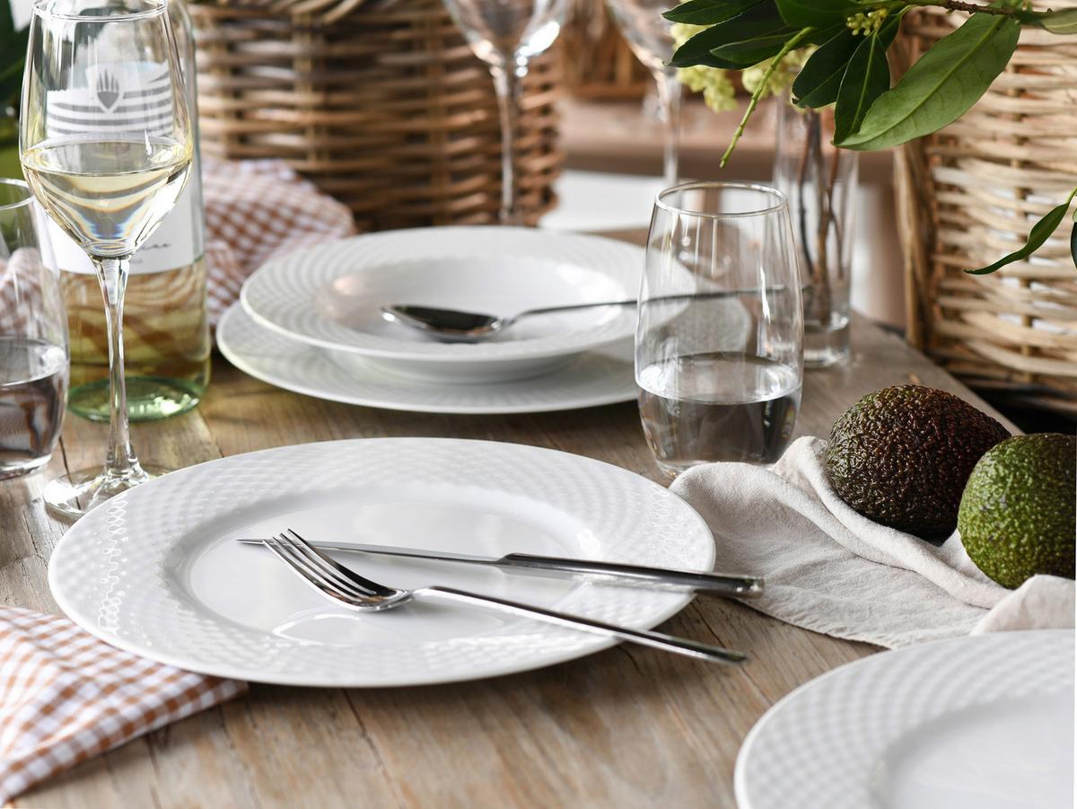 ZASTAWA STOŁOWA 24641, POLO BIAŁY - biały, Basics, ceramika - Creatable