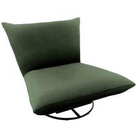 Relaxsessel Cremona ca. 100x78x96 cm Dunkelgrün - Dunkelgrün/Schwarz, Design, Textil/Metall (100/78/96cm) - Livetastic