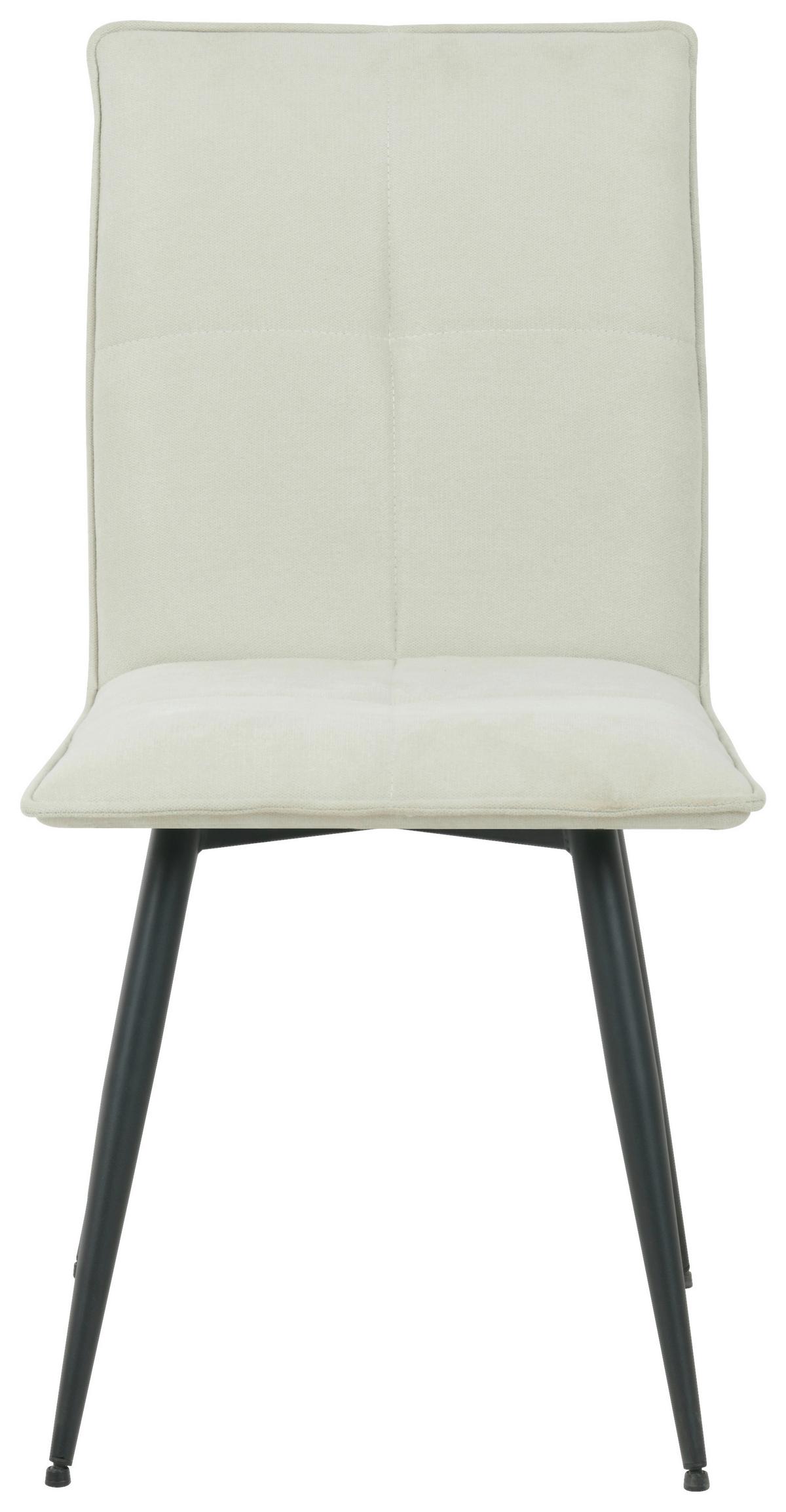 KRZESŁO HOOK - beżowy/czarny, Design, metal/tkanina (47.5/92/65cm) - Novel