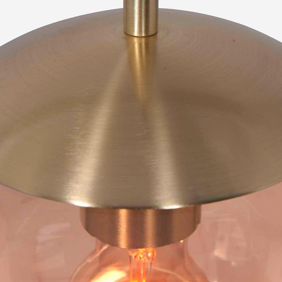 LAMPA WISZĄCA 3498ME BOLLIQUE - kolor mosiężny, Konventionell, metal/szkło (30/180cm)