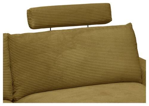Tetiera CORA - galben muștar, Modern, metal/textil (63/57/40cm) - Mömax