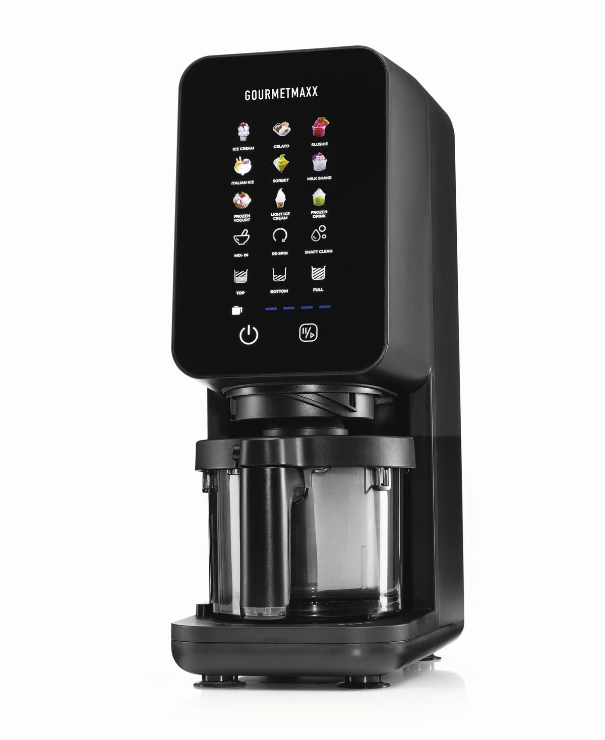Eismaschine Gourmetmaxx Schwarz ca. 0,43 l - Schwarz, MODERN, Kunststoff/Metall (26/40,5/18,8cm) - GOURMETMAXX