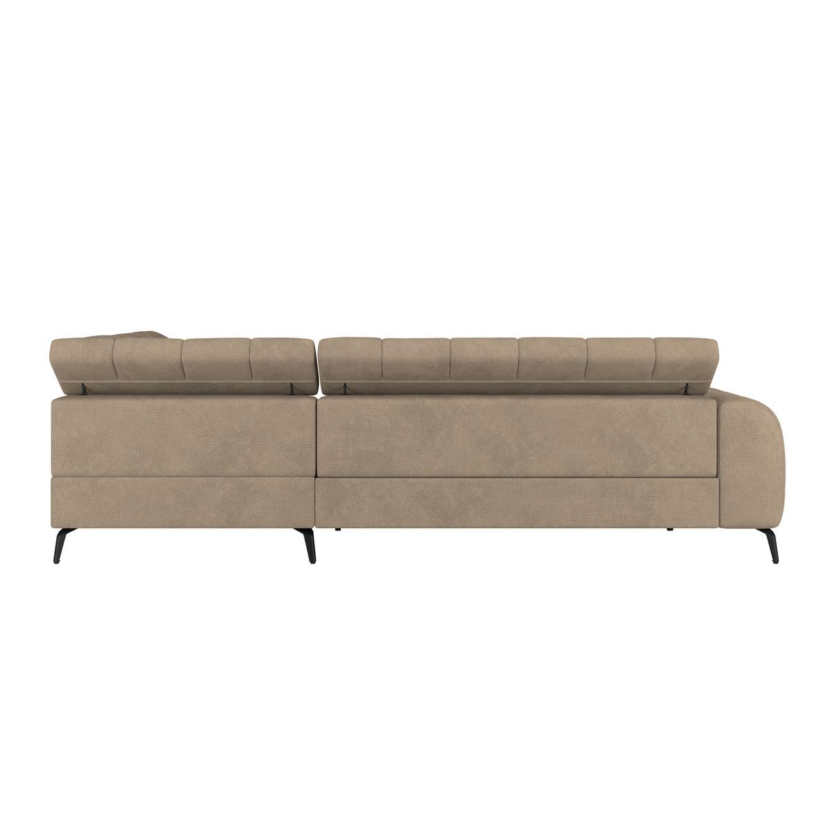 Kutna Garnitura Volf - bež/crna, Trend, tekstil/metal (261/203cm)