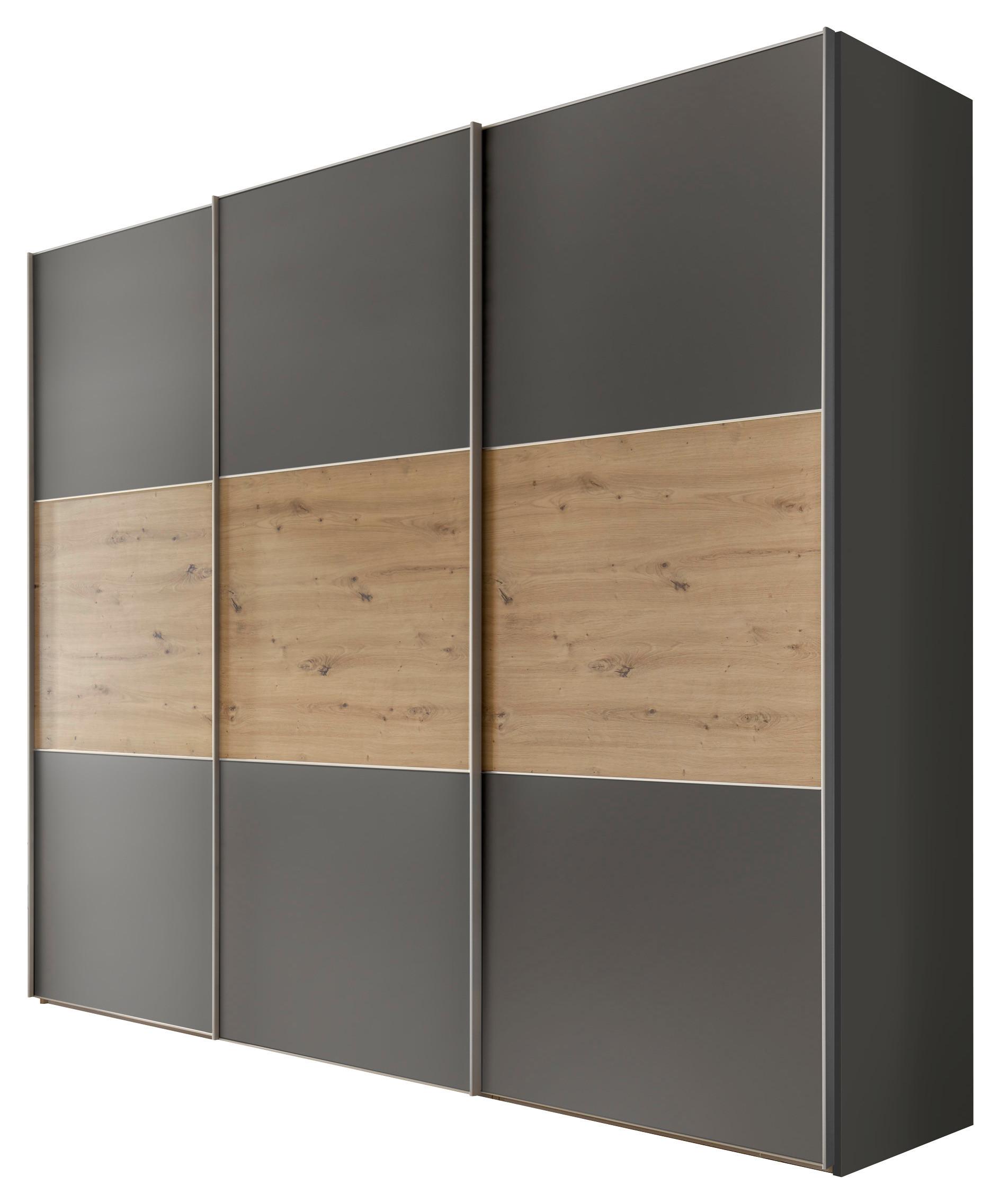 Ormar S Kliznim Vratima Includo - hrast Artisan/antracit, Design (280/222/68cm) - Premium Living