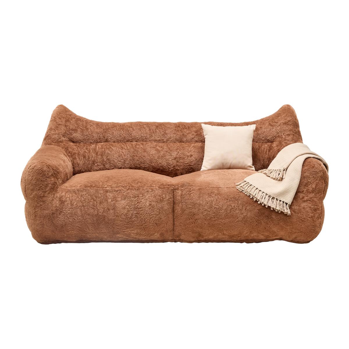 2-Sitzer-Sofa Leni Braun Kunstfell - Braun, MODERN, Textil (190/80/92cm) - Mömax