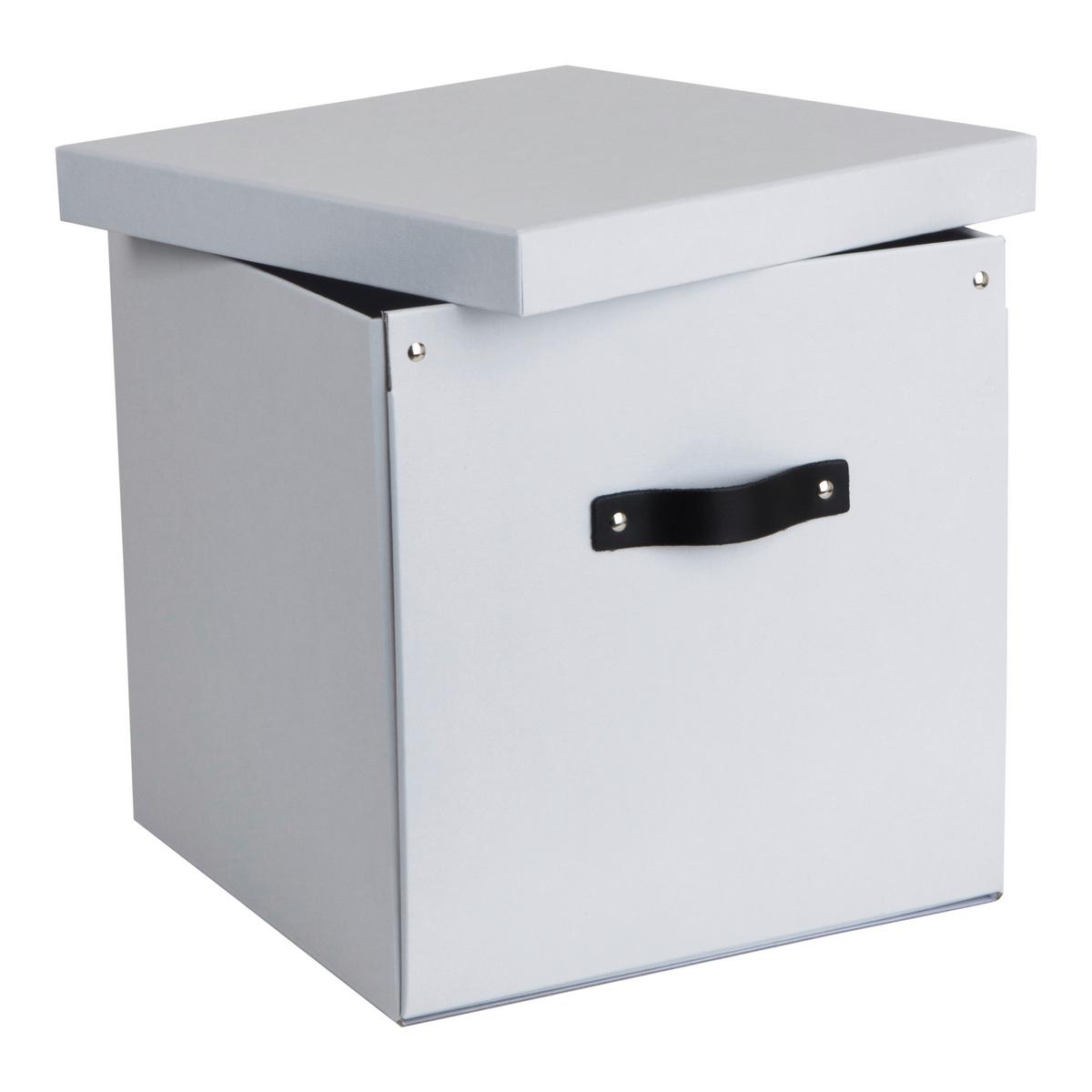 POJEMNIK DO PRZECHOWYWANIA 990154633LEA000 LOGAN KD BOX - jasnoszary/szary, Basics, karton/papier (31/31/31cm)