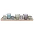 Teelichtschale Sandy Bunt - Multicolor, LIFESTYLE, Glas/Holz (50/8,5/12cm) - MÖMAX modern living