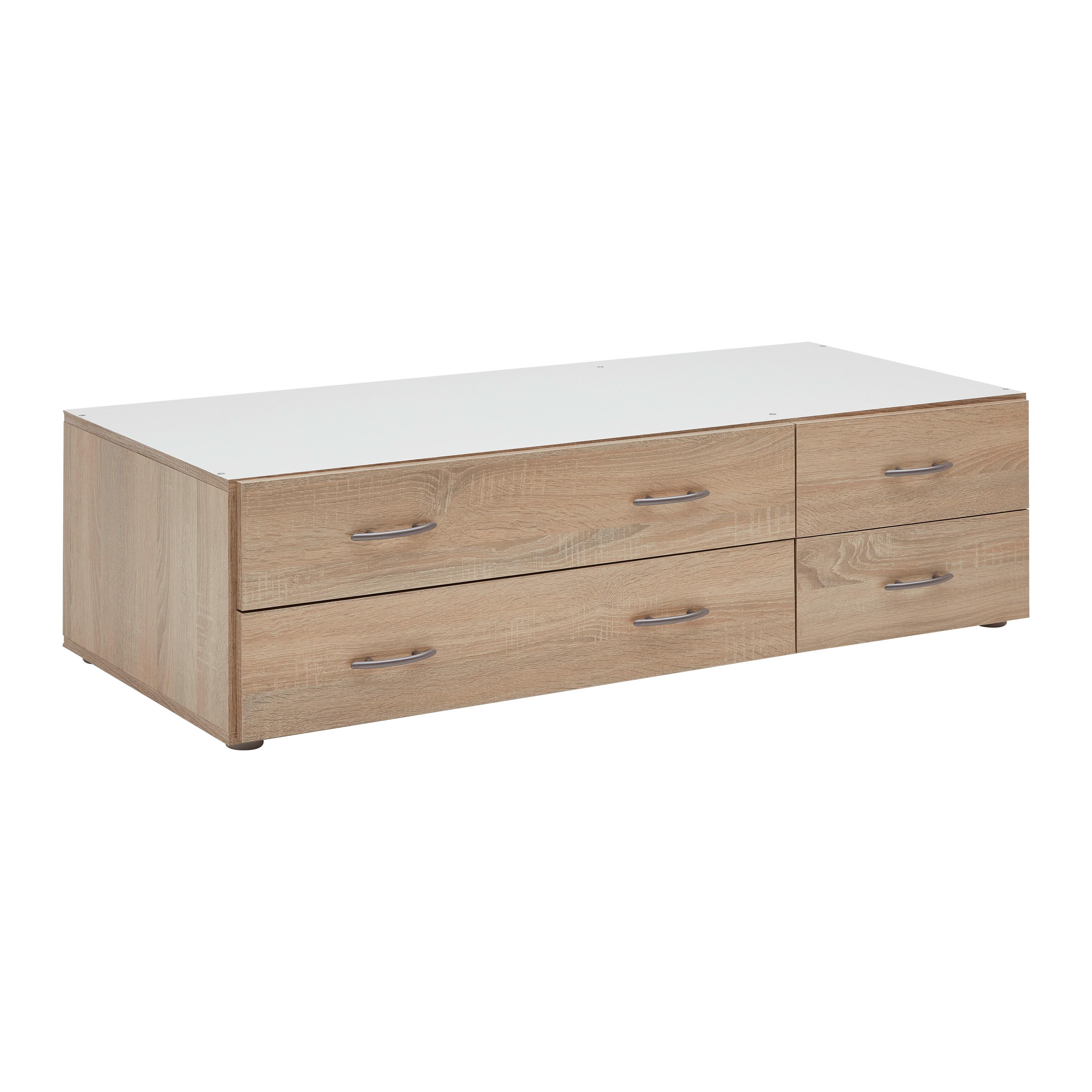 Ladice Joe - hrast Sonoma, Konvencionalno, drvni materijal (121/33/51cm) - Best Price