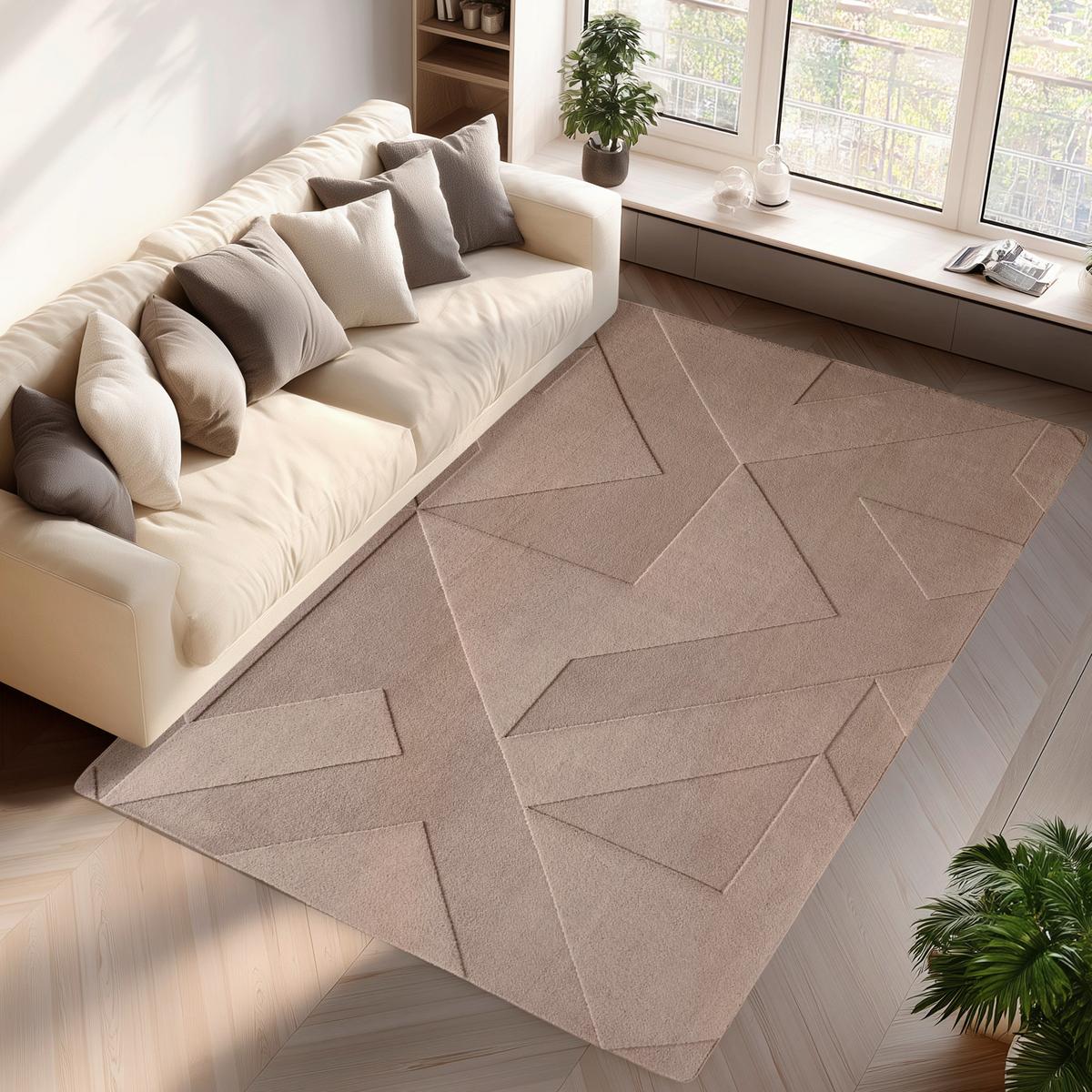 Ravno Tkana Preproga Pompei, Bež, 160x230cm - bež, Konvencionalno, tekstil (160/230cm) - Novel