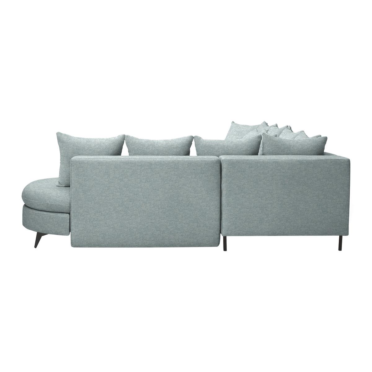 Ecksofa Axel Hellblau - Schwarz/Hellblau, MODERN, Textil/Metall (291/87/250cm) - Mömax