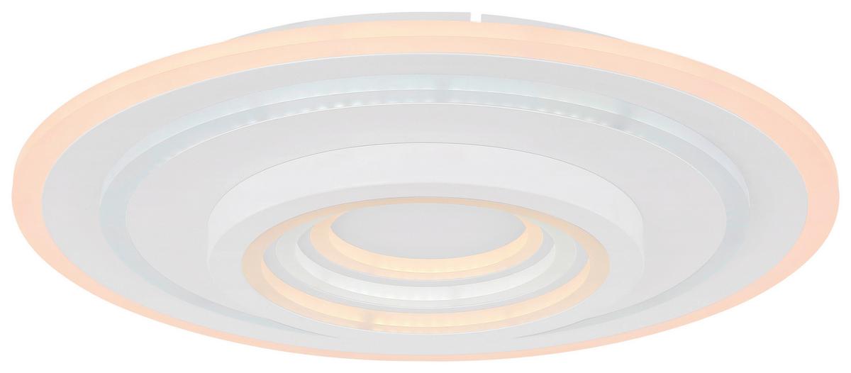 Stropna Led-svetilka Bafur, S Sijalko - bela, Design, kovina/umetna masa (49,5/7cm) - Globo