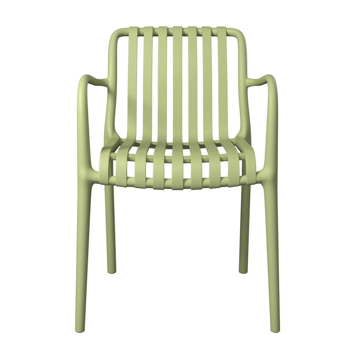 Gartenstuhl Klausi Grün matt - Schwarz/Grün, MODERN, Kunststoff (55/80/57cm) - Mömax