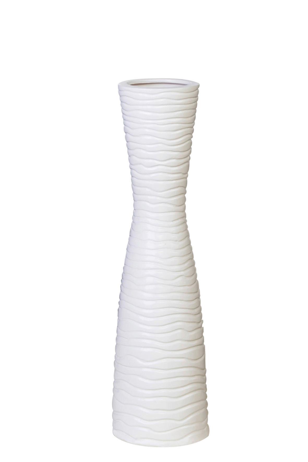 Bodenvase Weiß - Weiß, Basics, Keramik (16/77/16cm)