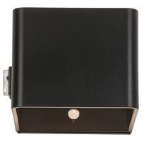 LED-Wandleuchte Hero1 Schwarz max. 3 Watt - Schwarz, MODERN, Kunststoff/Metall (10,28/10,1/8,05cm) - Modern Living