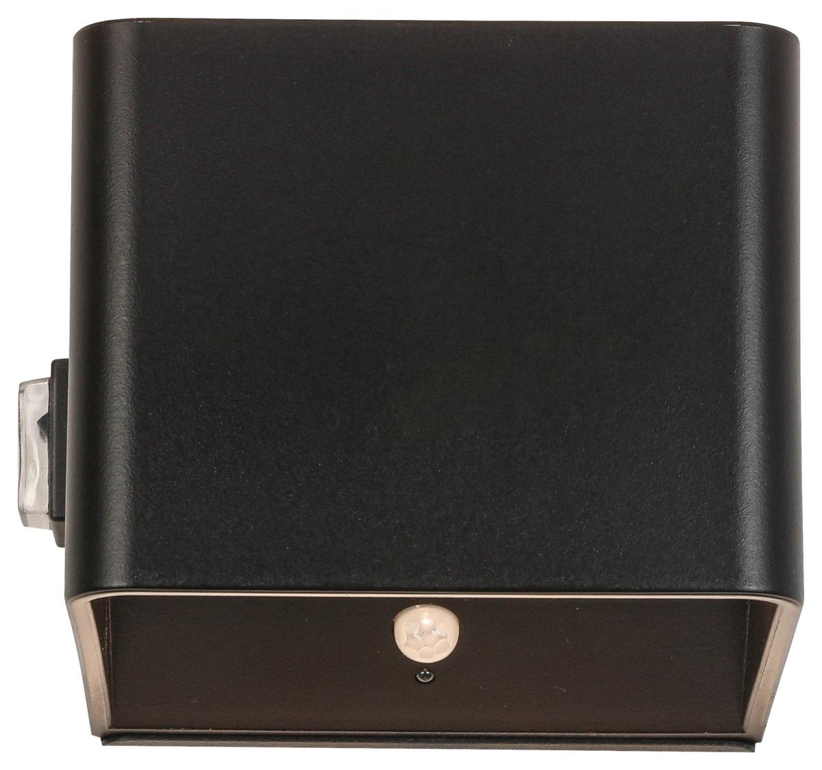 LED-Wandleuchte Hero1 Schwarz max. 3 Watt - Schwarz, MODERN, Kunststoff/Metall (10,28/10,1/8,05cm) - Modern Living