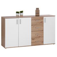 Comodă Ina - alb/stejar Artisan, Modern, material pe bază de lemn (175,8/94,8/38,3cm) - Modern Living