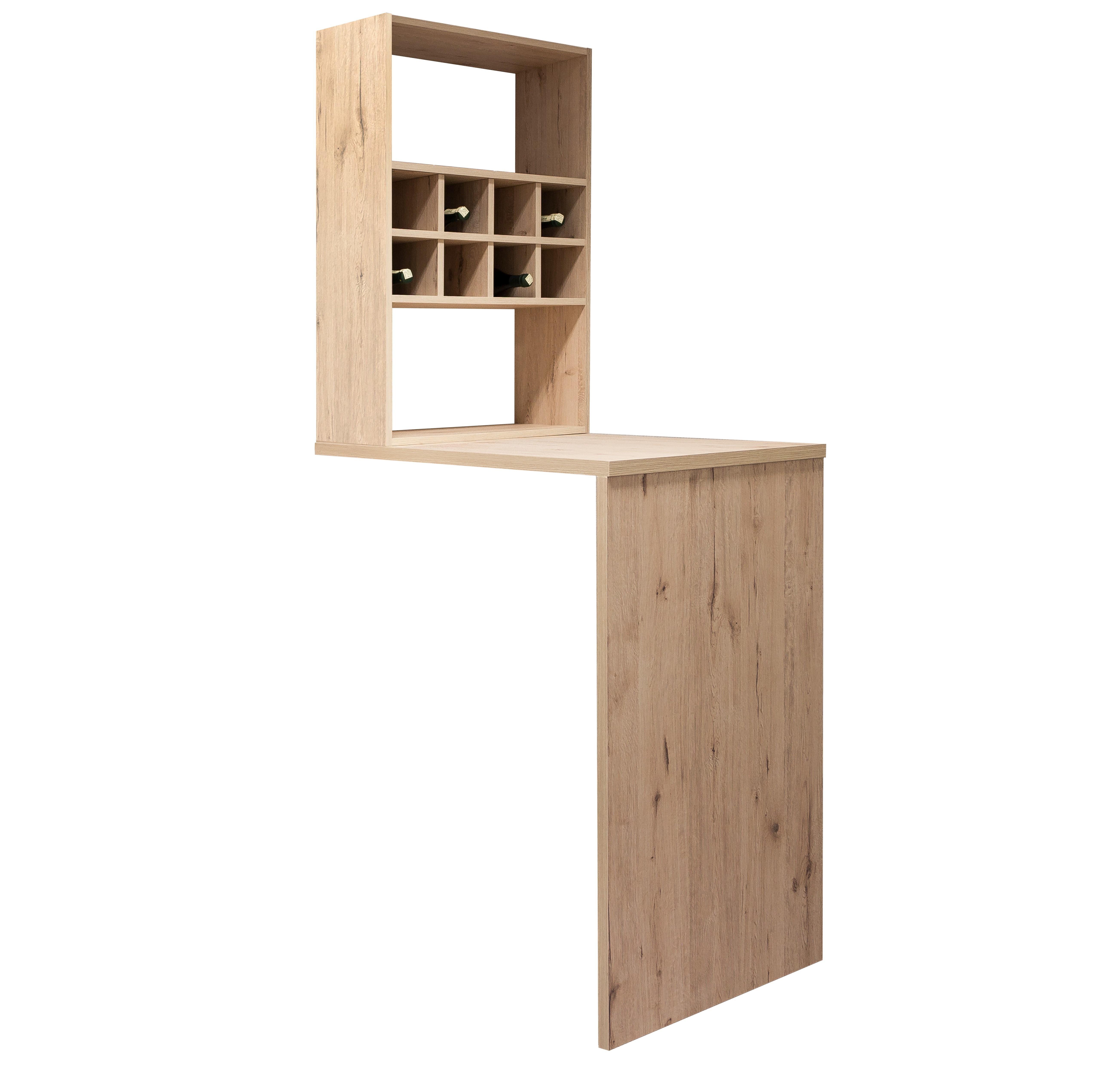 Stojalo Za Steklenice Milano - barve hrasta, les (60/93,7/30cm)