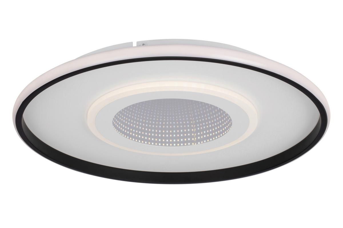 LAMPA SUFITOWA LED SALFORD *SBN* - czarny/biały, Trend, tworzywo sztuczne/metal (50/5,5cm) - Novel
