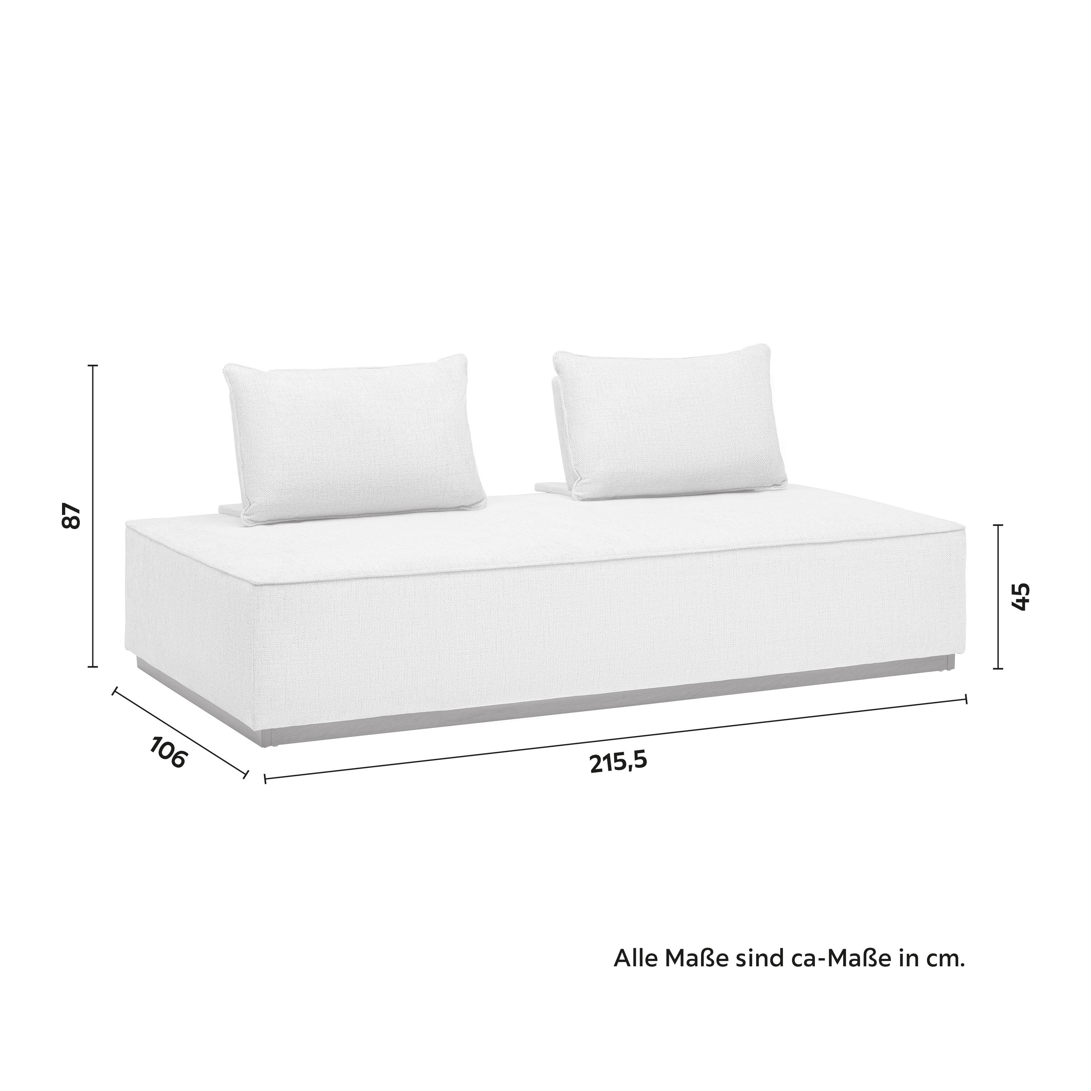 2-SITS SOFFA CHRISTINA - beige/valnötsfärgad, Modern, trämaterial/trä (215,5/87/106cm) - Bessagi Home