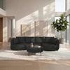 WOHNLANDSCHAFT NILAS - Schwarz, MODERN, Holz/Textil (322/154cm) - Bessagi Home