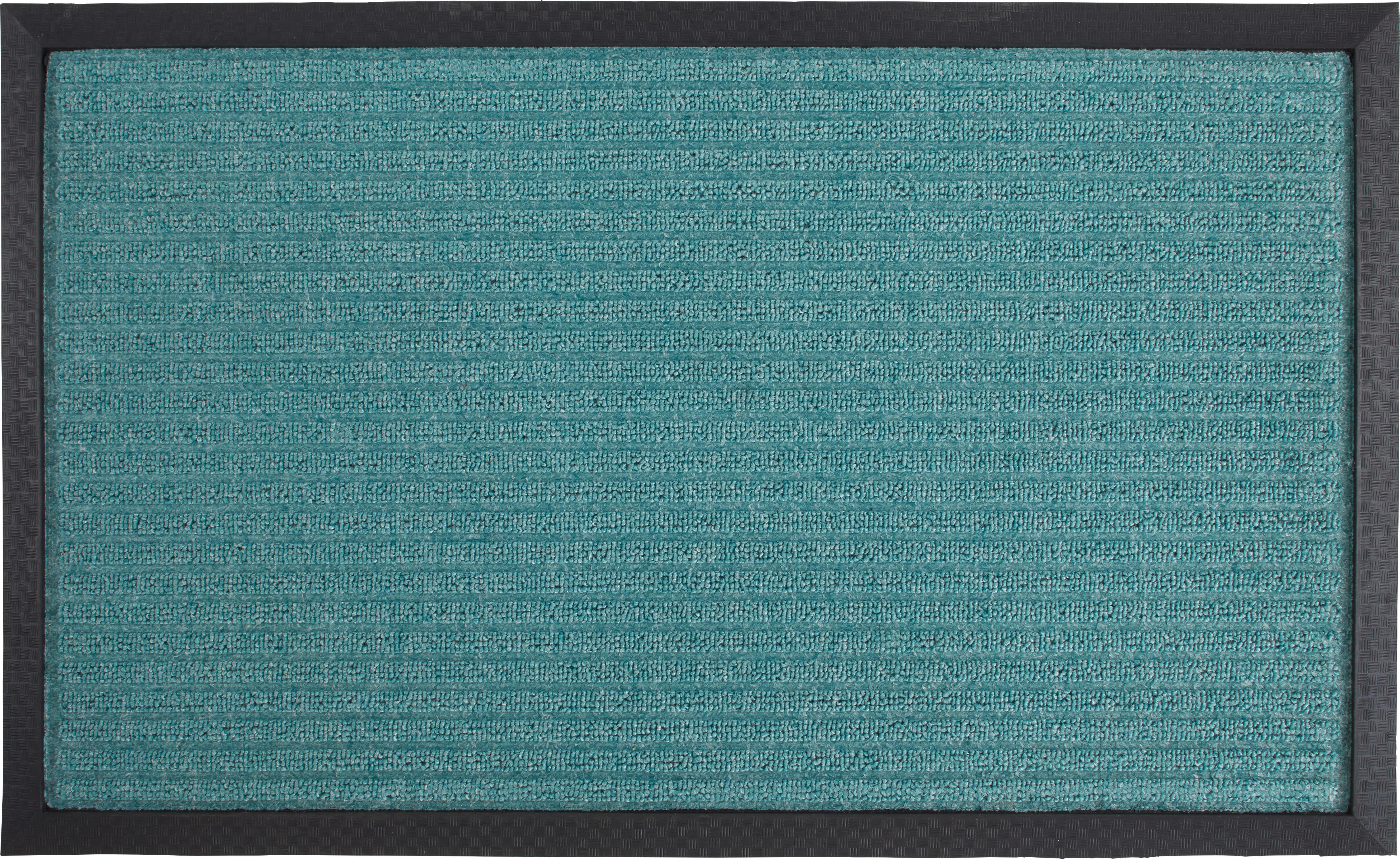 Fussmatte Ingo 2 in diversen Farben - Türkis/Schwarz, Modern, Kunststoff (40/60cm) - Modern Living