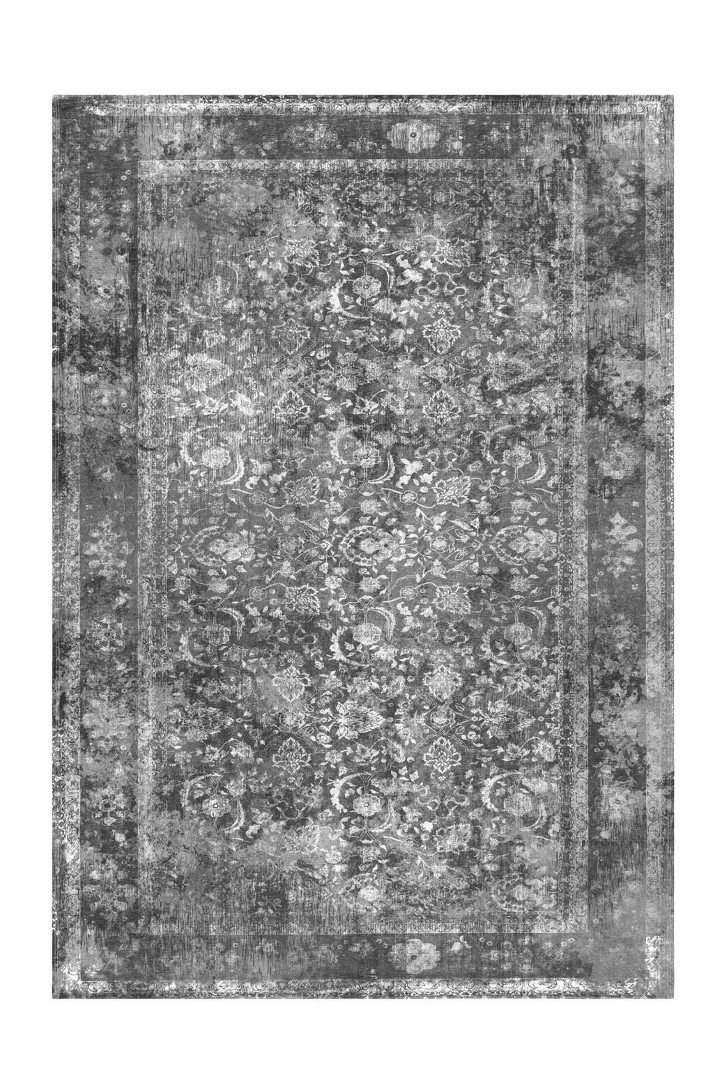 Flachwebeteppich Vintage 8404 Grau - Grau, Konventionell, Textil (140/200cm) - Kayoom