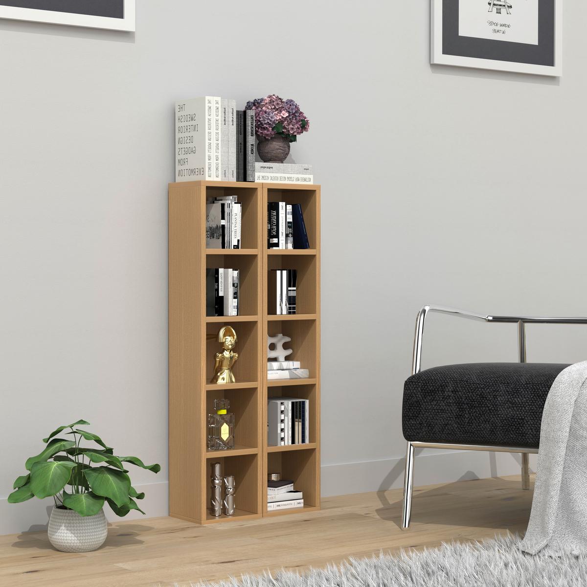 Regal Megosa S Buchefarben - Buchefarben, Design, Holzwerkstoff (40/94/17cm) - MID.YOU