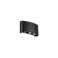 LED-Wandleuchte Beide Schwarz max. 2,5 Watt - Schwarz, MODERN, Kunststoff/Metall (5,25/17/8,5cm) - Mömax