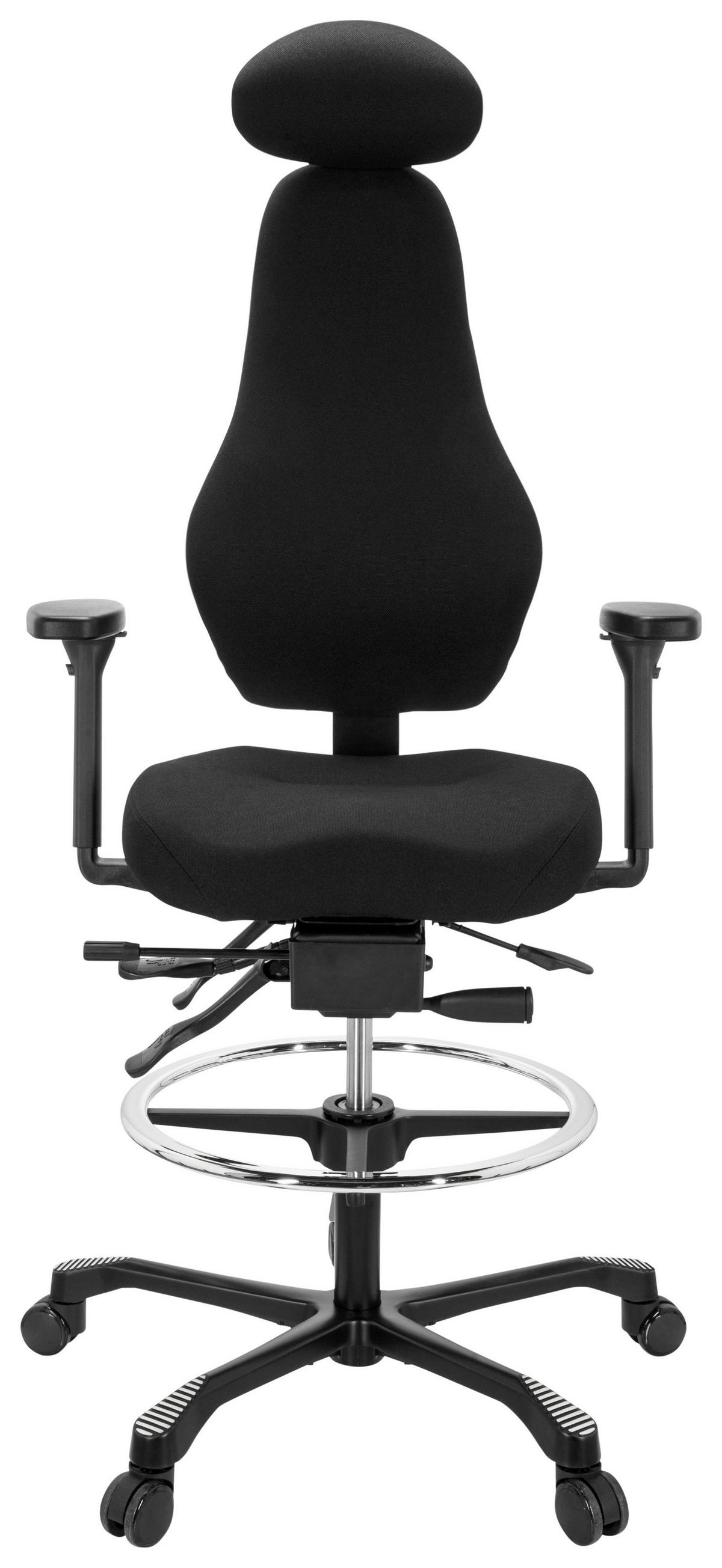 Pisarniški Stol Resistio Work, Črna - črna, Basics, kovina/umetna masa (70/126/54cm) - MID.YOU
