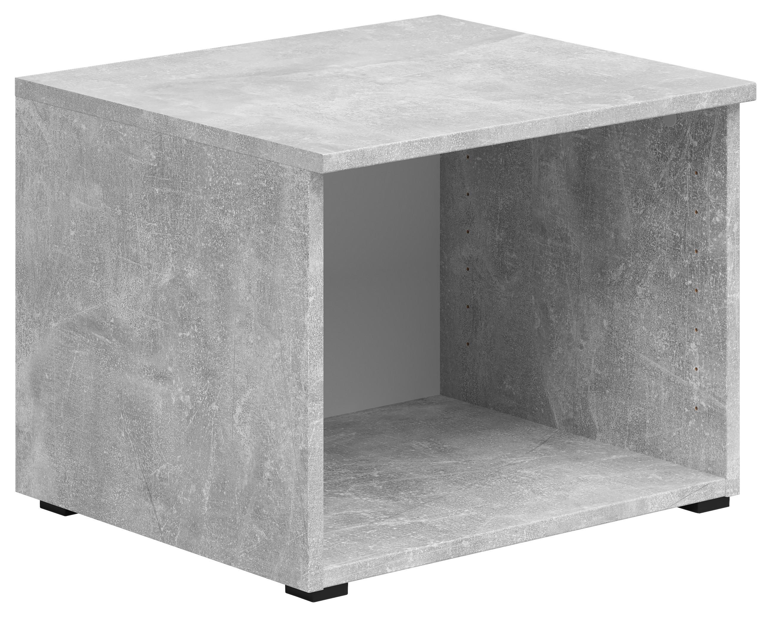Regalaufsatz Multistauraum Betonoptik - Grau, MODERN, Holzwerkstoff (45/35/40cm) - Mömax
