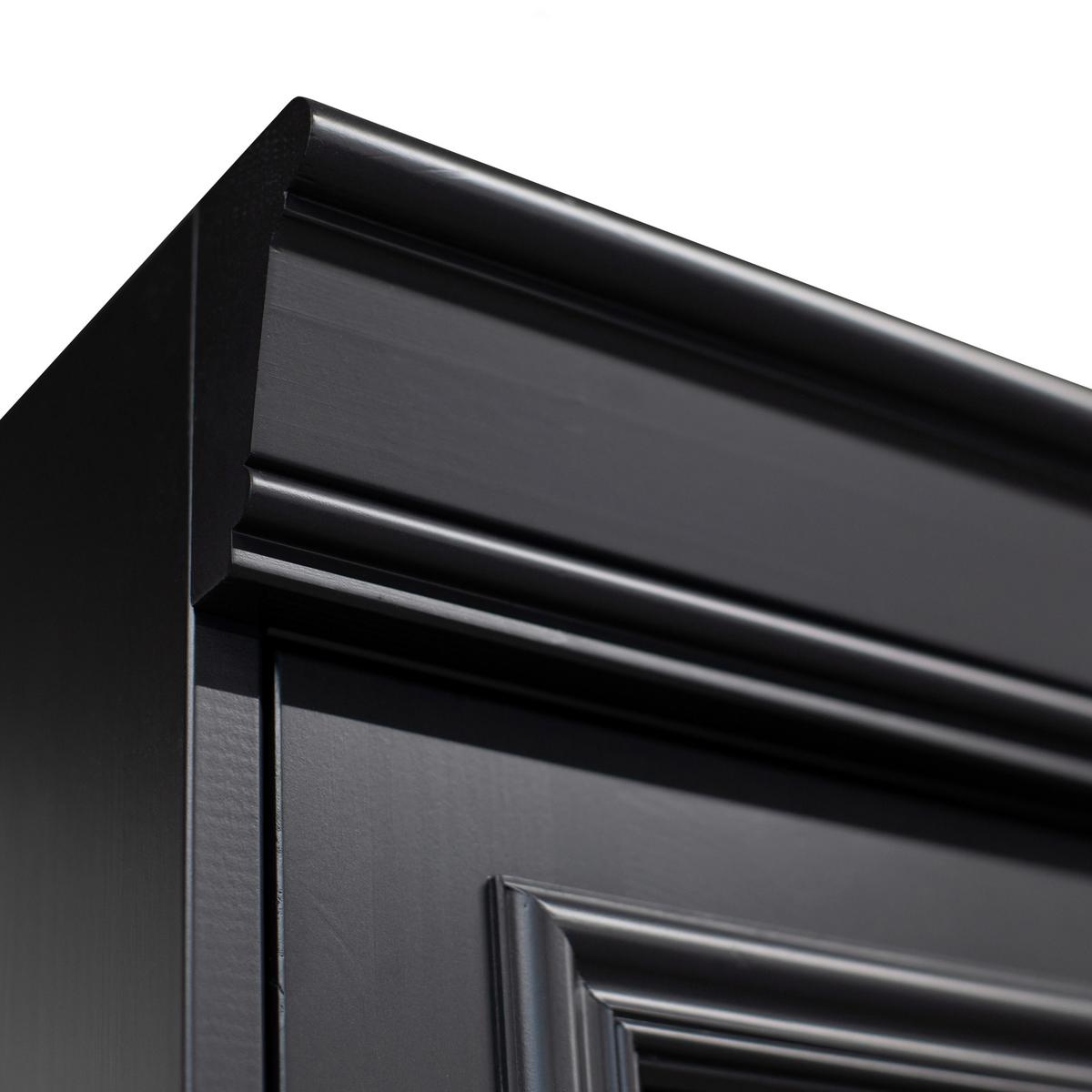 Vitrne Organize Schwarz - Schwarz, Design, Glas/Holz (110/215/44cm) - Livetastic