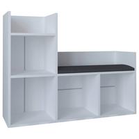 SCHUHBANK LELUS - Weiss, Design, Holzwerkstoff/Kunststoff (108/88/34cm) - MID.YOU