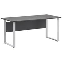Schreibtisch "Serie 1500" ca 160x65 cm , anthrazit - Anthrazit/Alufarben, KONVENTIONELL, Holzwerkstoff/Metall (160/65/73,2cm) - MID.YOU