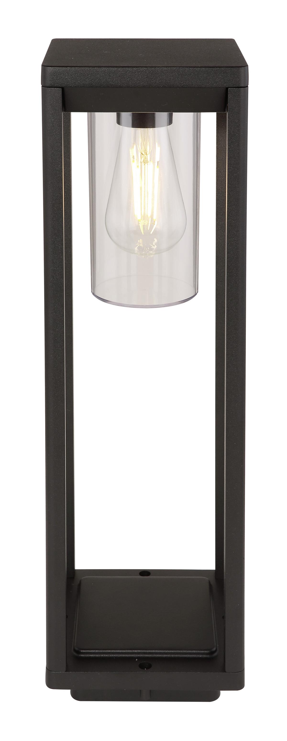 WEGELEUCHTE CANDELA H: 50 CM SCHWARZ - Klar/Schwarz, Basics, Kunststoff/Metall (15/15/50cm) - Globo