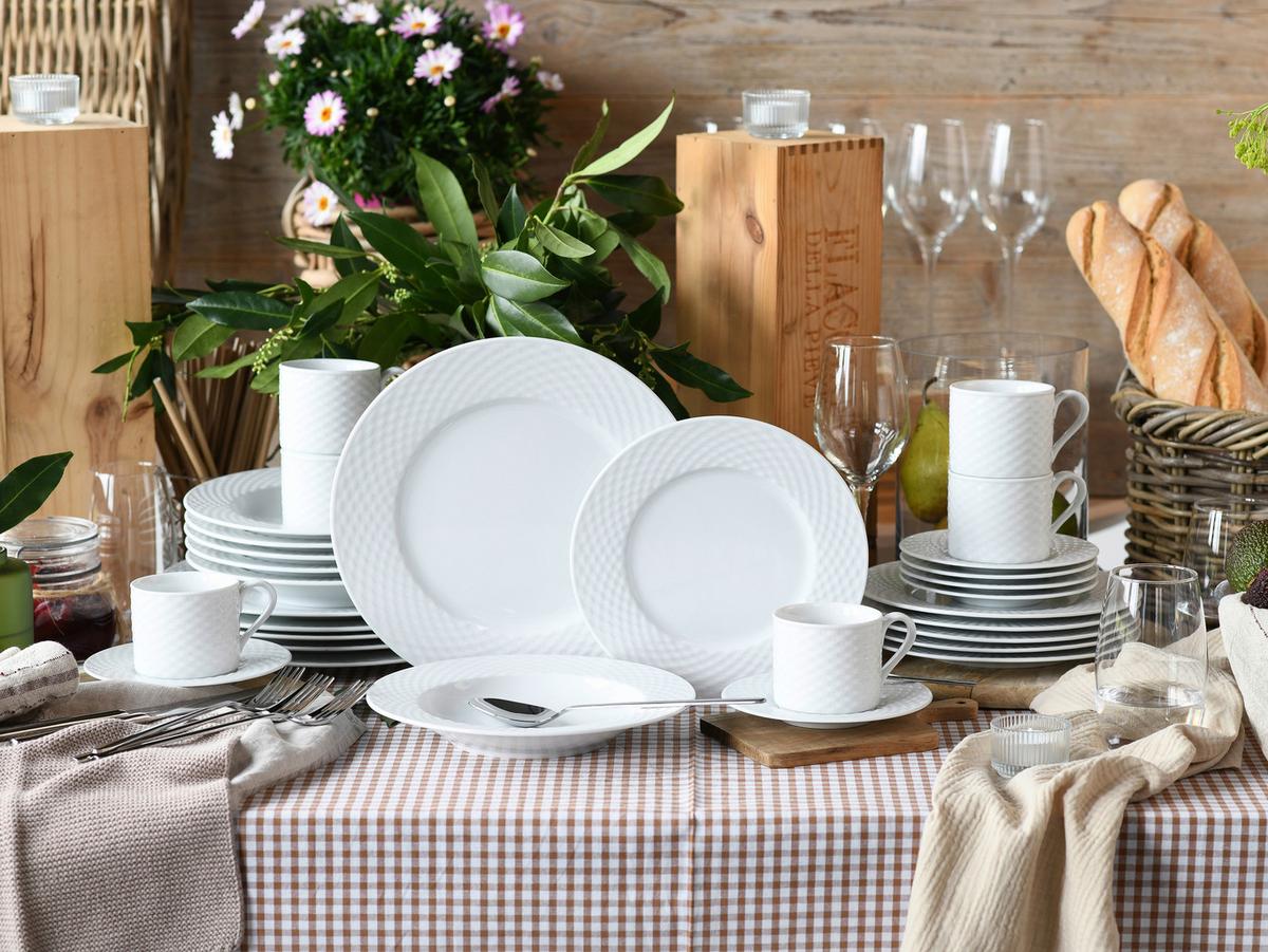 Kombinirani Servis Polo, 30-Delni - bela, Basics, keramika - Creatable