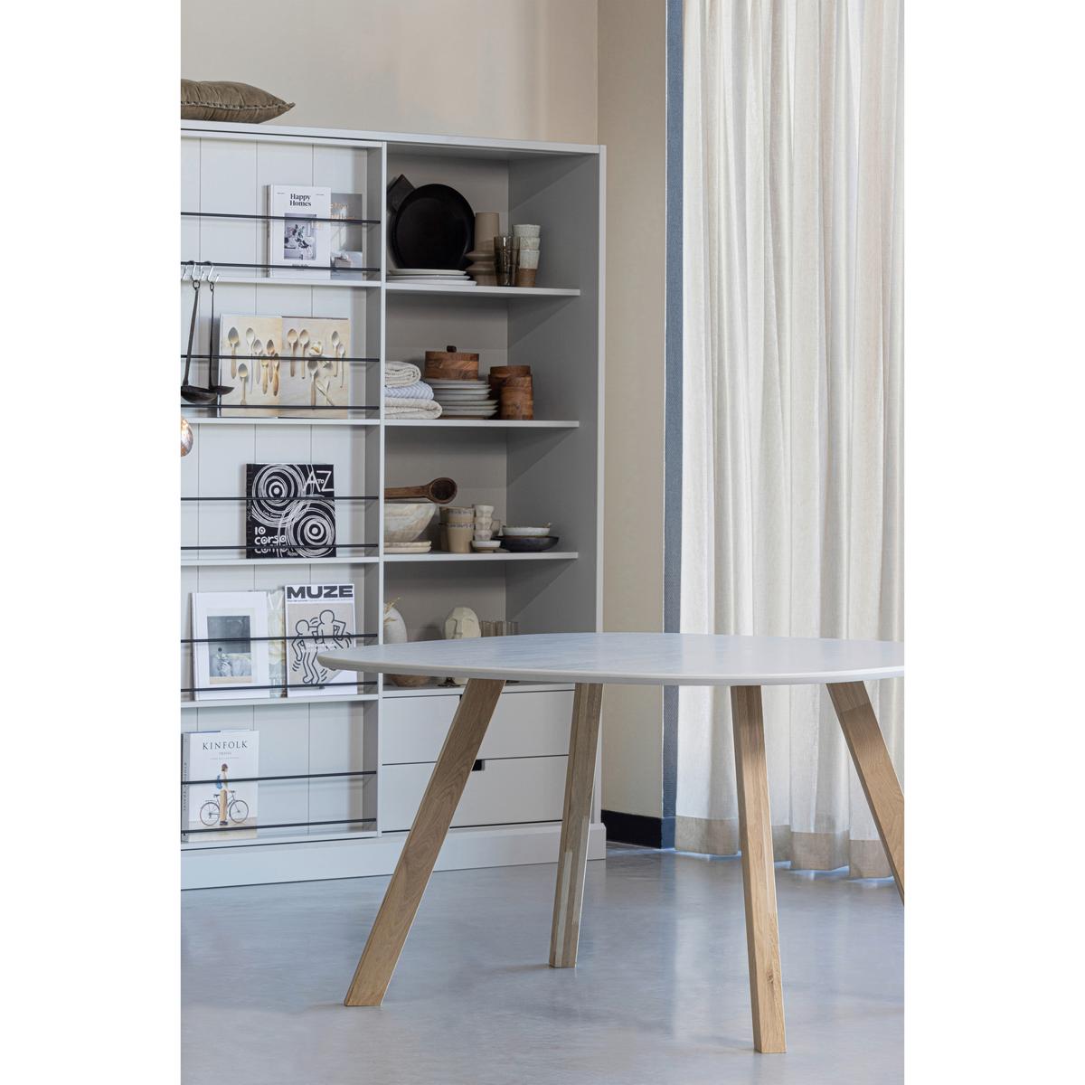 Esstisch Tablo Hellgrau L: 130cm - Hellgrau/Naturfarben, MODERN, Holz (130/130/75cm) - Livetastic