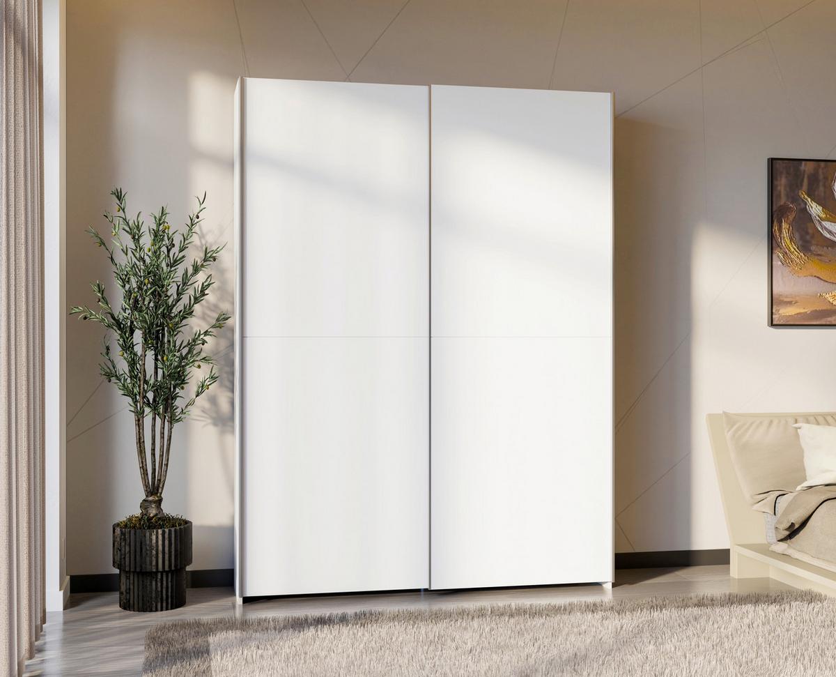 Ormar S Kliznim Vratima Home Nook - bijela/boje aluminija, Basics, drvni materijal/metal (150,1/210/39,1cm) - Modern Living