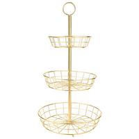 Fructieră Big - auriu, Modern, metal (32,5/62cm) - Premium Living