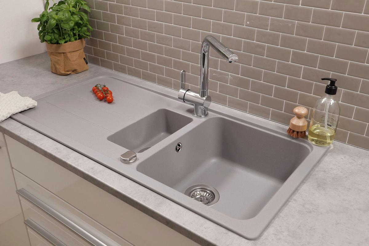 Pomivalno Korito Austin, 100x50cm - siva, Design, kamen (100/20/50cm) - Respekta