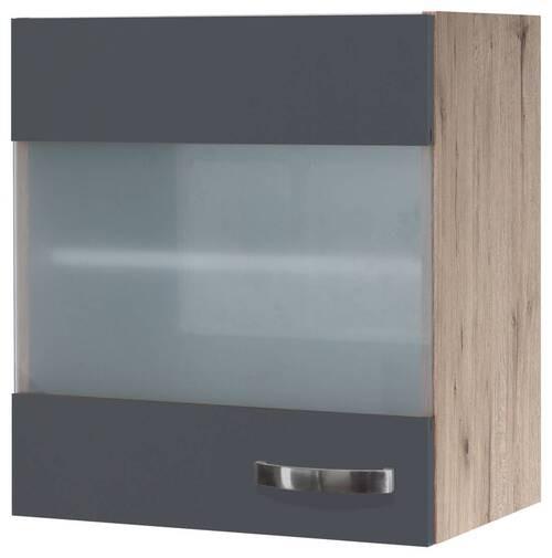 Corp superior de bucătărie SHADOW   HGH50 - gri închis/stejar San Remo, Modern, material pe bază de lemn (50/54/32cm)