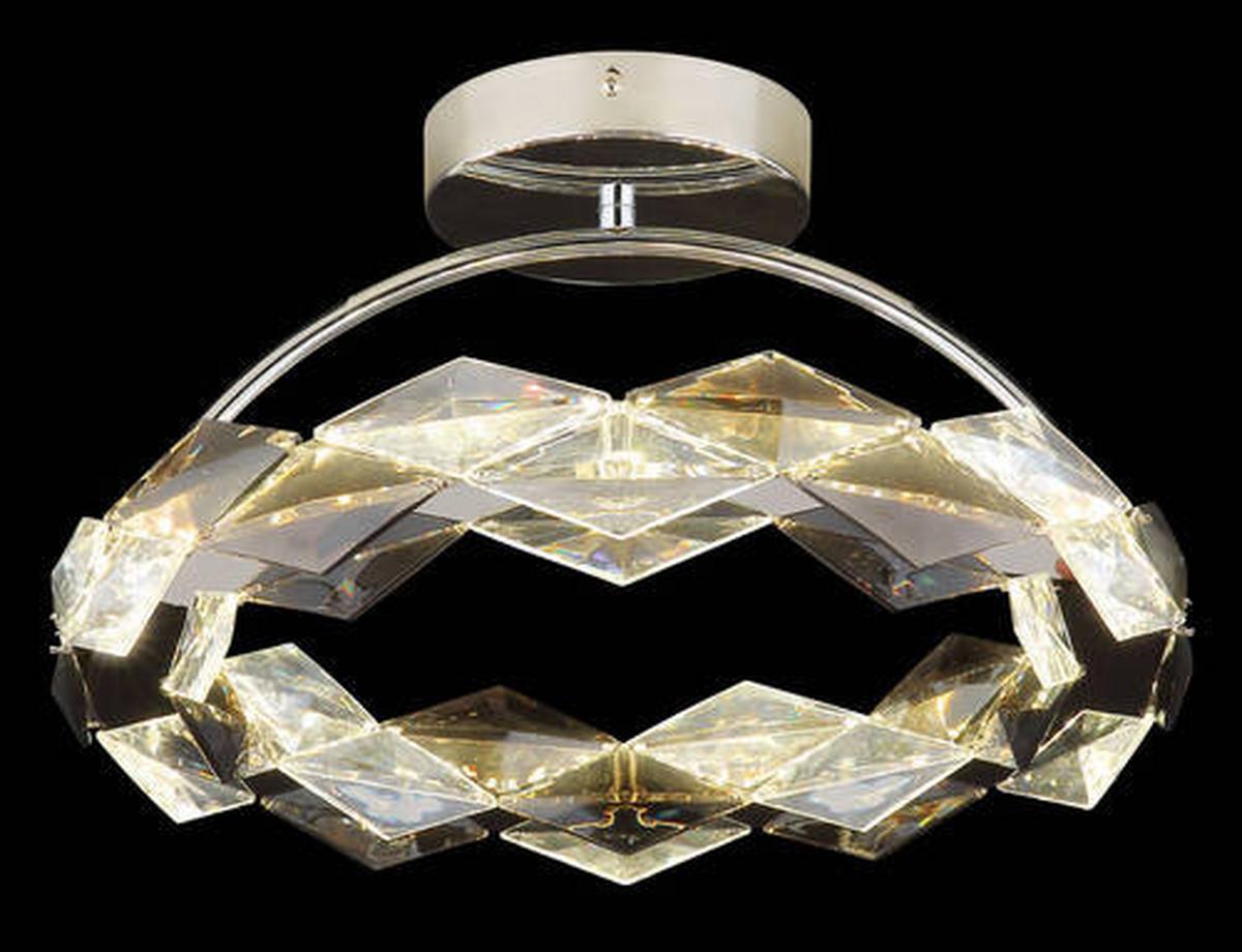 LED-DECKENLEUCHTE 67318D - Klar, Design, Kunststoff/Metall (37,5/21,5cm) - Globo