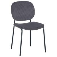 Stuhl Ira in Grau - Schwarz/Grau, MODERN, Holz/Textil (47/83/53cm) - Mömax