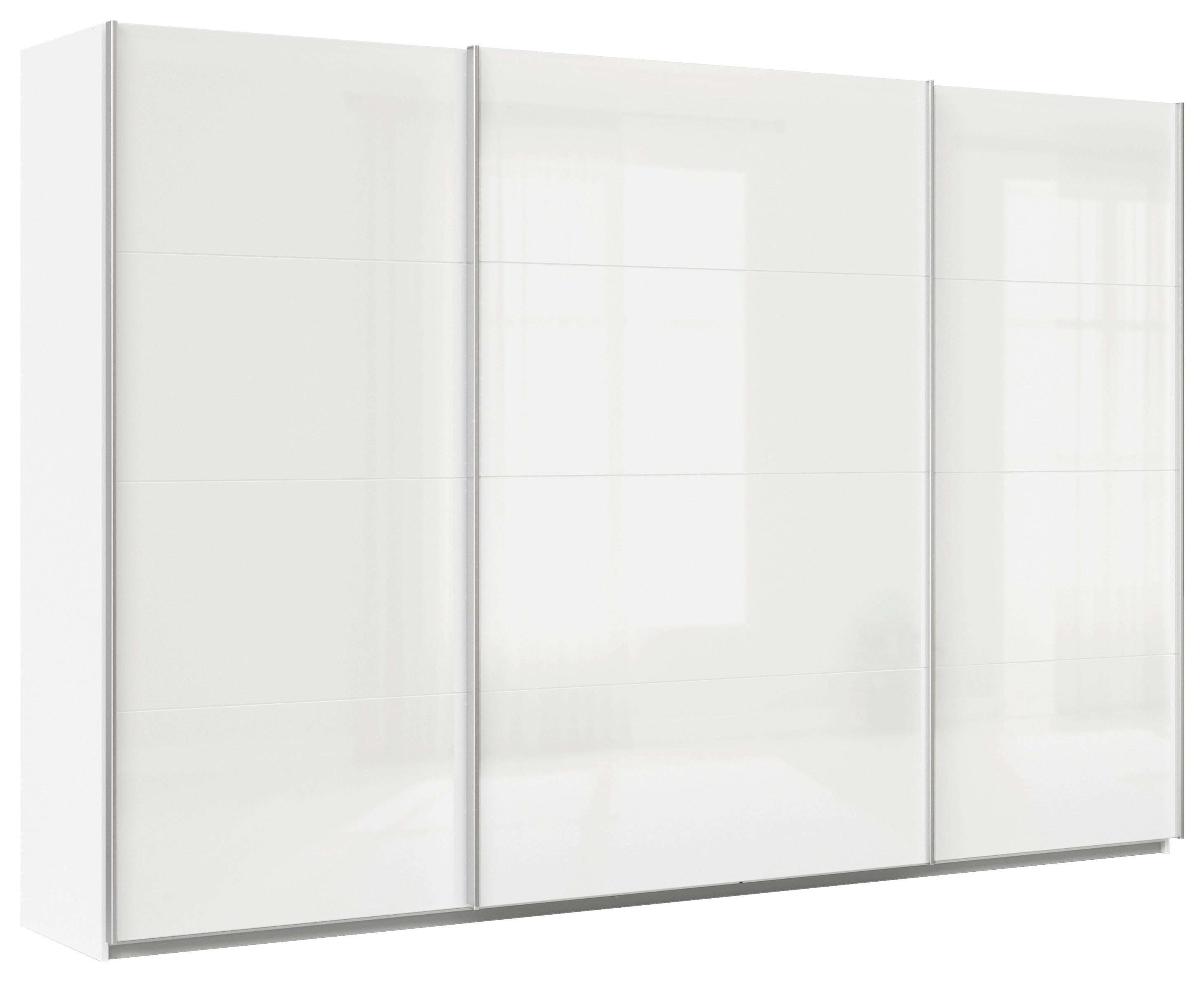 DULAP USI CULISANTE FELDKIRCH - alb/alb lucios intens, Modern, material pe bază de lemn (315/210/62cm)