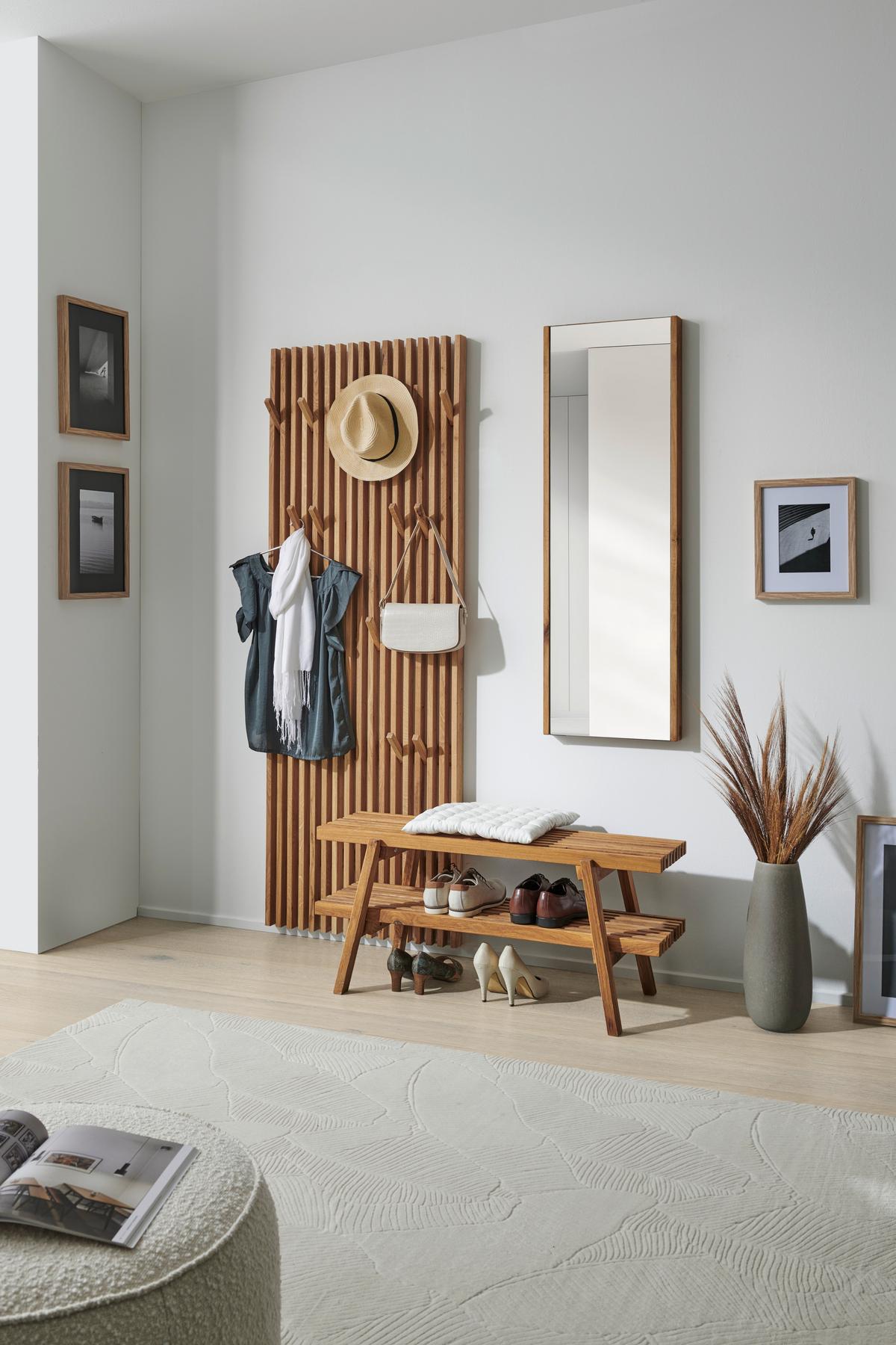 SIEDZISKO DO PRZEDPOKOJU STUDIOLINE - kolor dębowy, Natur, drewno (100/45/40cm) - Linea Natura