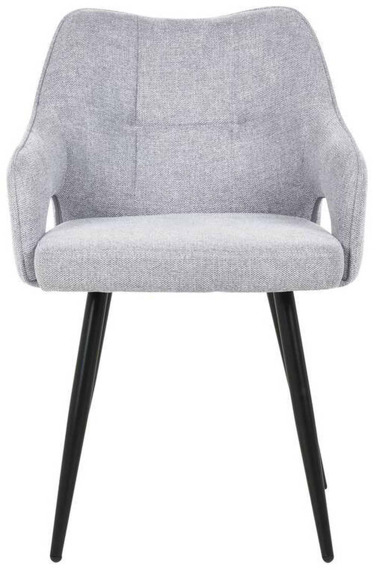KRZESŁO Z PODŁOKIETNIKAMI OLBIA - jasnoszary/czarny, Modern, metal/drewno (60,5/81,5/55,5cm) - MID.YOU