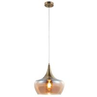 HÄNGELEUCHTE 30423023 AROLA - Bernsteinfarben, Design, Glas/Metall (30/150cm) - Globo