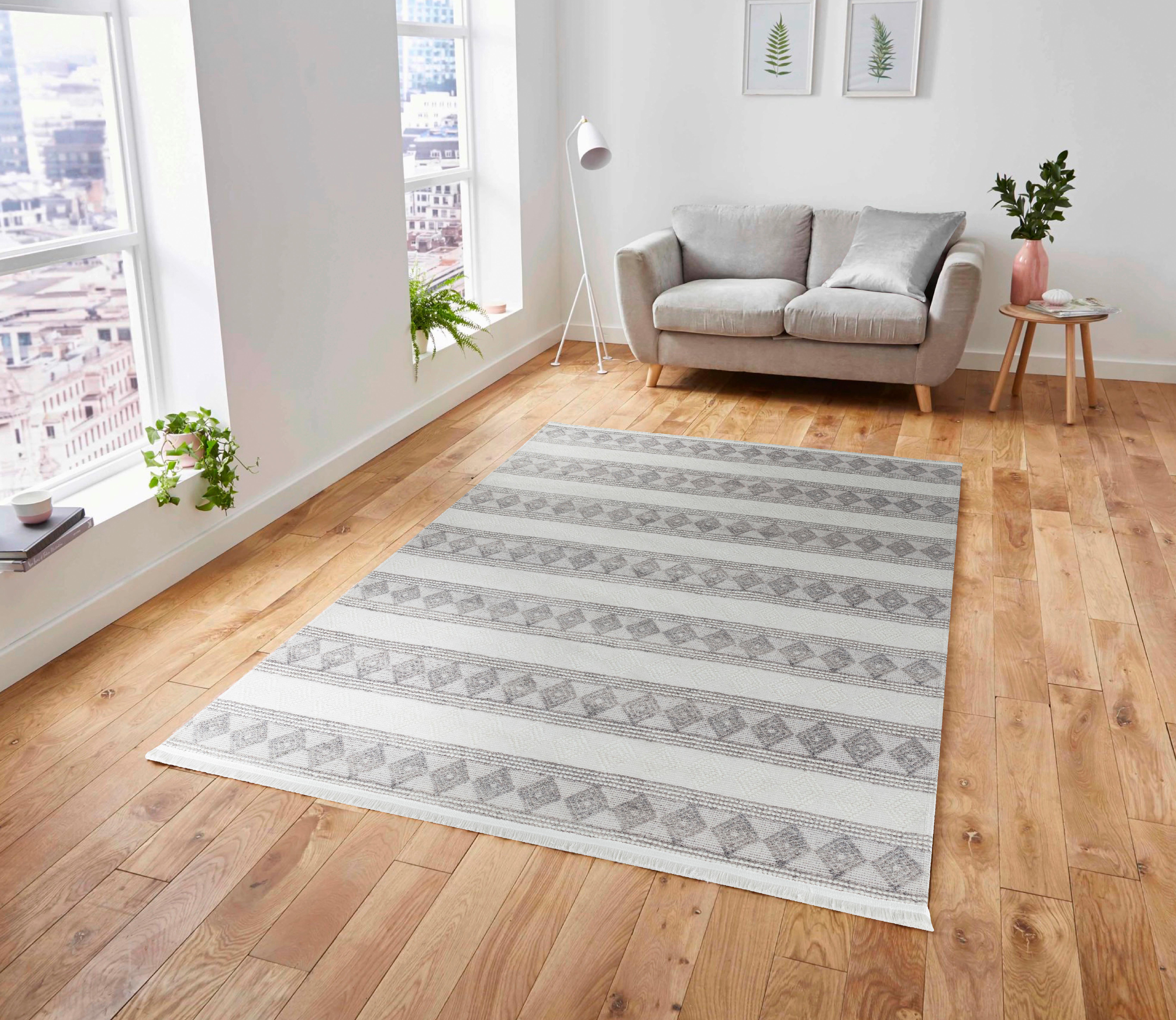 Wohnen & Einrichten Wohnaccessoires Teppiche Webteppiche Klassisch Teppich Mehrfarbig 80 x 150 cm 