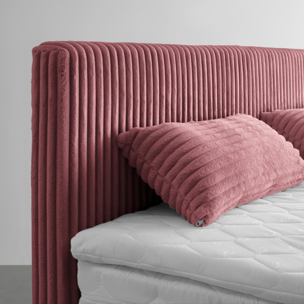 Boxspringbett Rossa in Altrosa ca. 180x200cm - Altrosa/Schwarz, KONVENTIONELL, Holzwerkstoff/Kunststoff (180/200cm) - Mömax